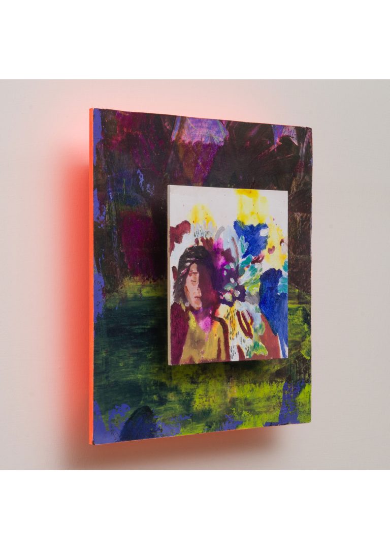 untitled n.1 - 25x25 cm - Mixed media and oil on wood panel - 2022