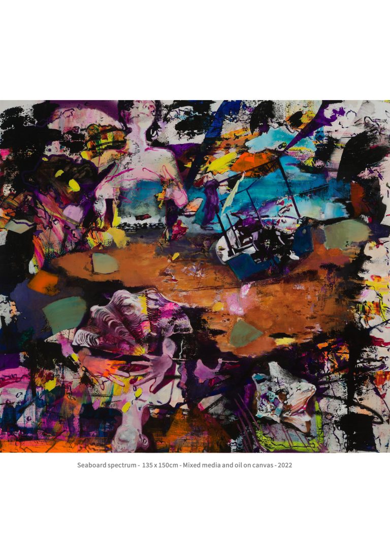 Seaboard Spectrum - 135x150 cm - Mixed media and oil on canvas - 2022